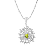 Peridot Gemstone Solid 925 Sterling Silver Pendant