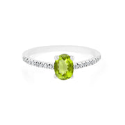 Peridot Gemstone Solid 925 Sterling Silver Ring