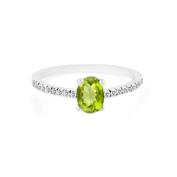 Peridot Gemstone Solid 925 Sterling Silver Ring