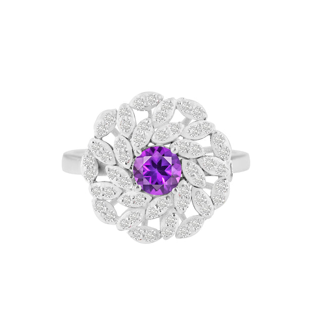 Amethyst Gemstone Solid 925 Sterling Silver Ring