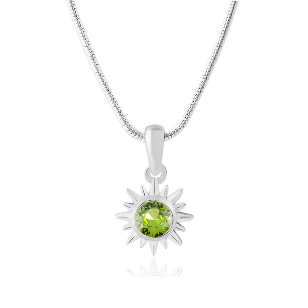 Peridot Gemstone Solid 925 Sterling Silver Pendant