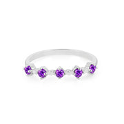 Amethyst Gemstone Solid 925 Sterling Silver Ring