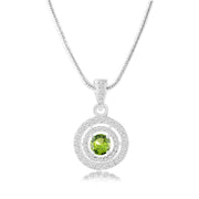 Peridot Gemstone Solid 925 Sterling Silver Pendant