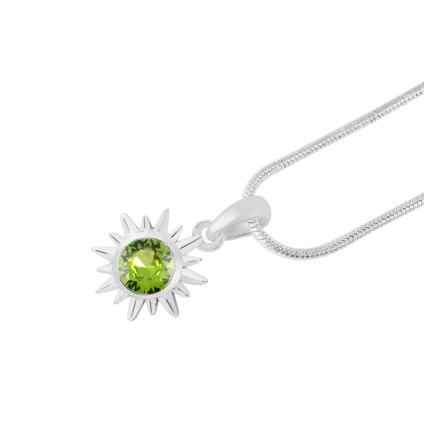 Peridot Gemstone Solid 925 Sterling Silver Pendant