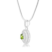 Peridot Gemstone Solid 925 Sterling Silver Pendant