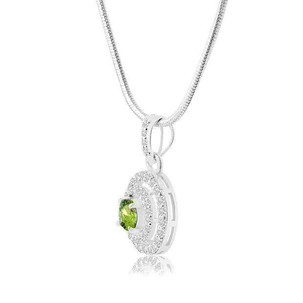 Peridot Gemstone Solid 925 Sterling Silver Pendant