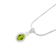 Peridot Gemstone Solid 925 Sterling Silver Pendant