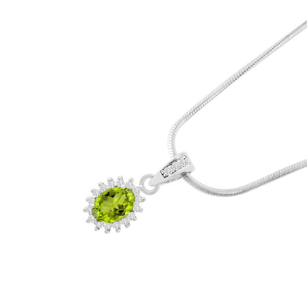 Peridot Gemstone Solid 925 Sterling Silver Pendant