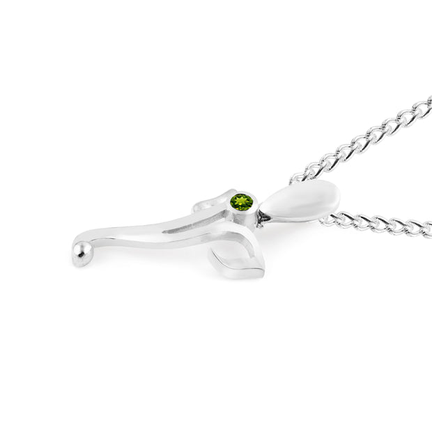 Peridot Gemstone Solid 925 Sterling Silver Pendant