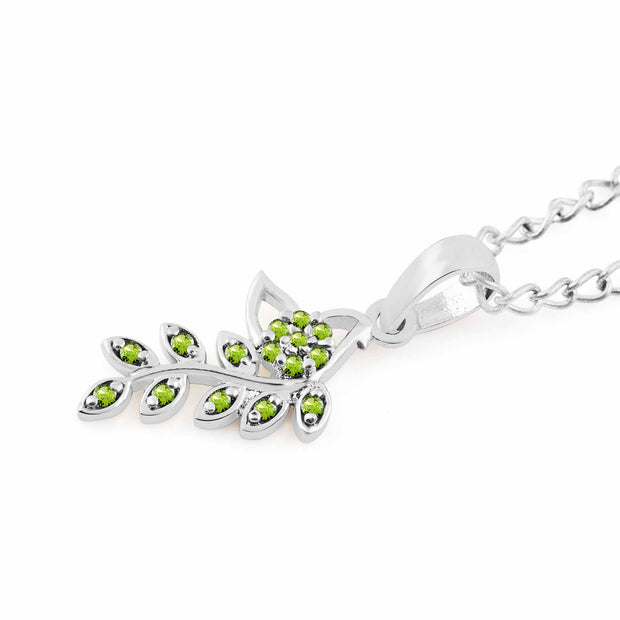 Peridot Gemstone Solid 925 Sterling Silver Pendant