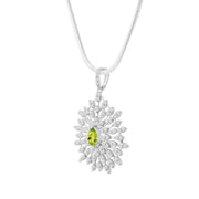 Peridot Gemstone Solid 925 Sterling Silver Pendant