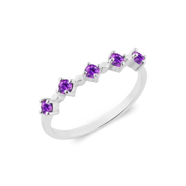 Amethyst Gemstone Solid 925 Sterling Silver Ring