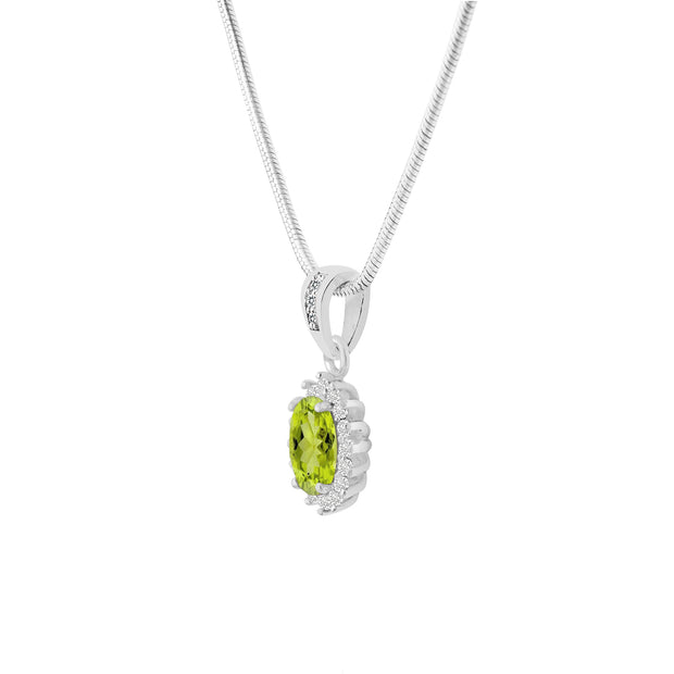 Peridot Gemstone Solid 925 Sterling Silver Pendant