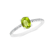 Peridot Gemstone Solid 925 Sterling Silver Ring