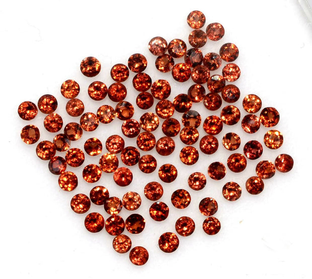 Natural Garnet 2.5 MM Round Cut Loose Gemstone