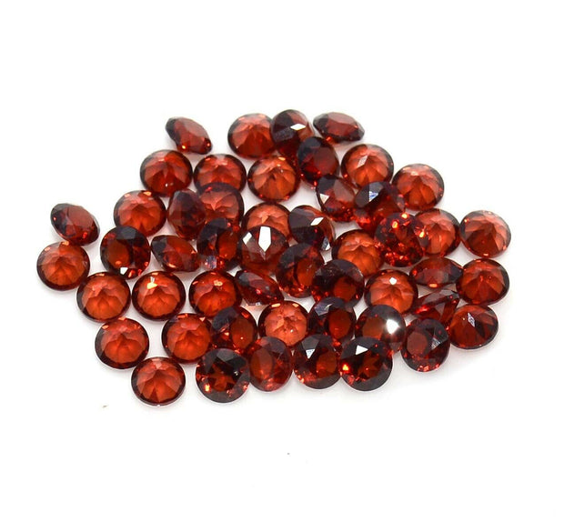 Natural Garnet 2 MM Round Cut Loose Gemstone