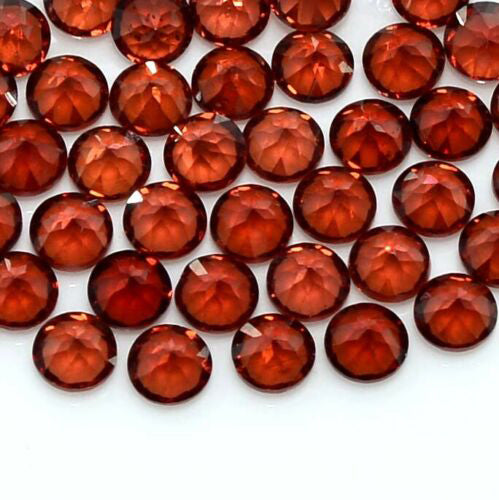 Natural Garnet 2.5 MM Round Cut Loose Gemstone