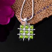 Peridot Gemstone Solid 925 Sterling Silver Pendant