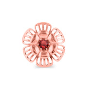 Garnet Gemstone Solid 14k Rose Gold Ring