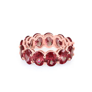 Garnet Gemstone Solid 14k Rose Gold Ring