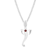 Garnet Gemstone Solid 925 Sterling Silver Pendant