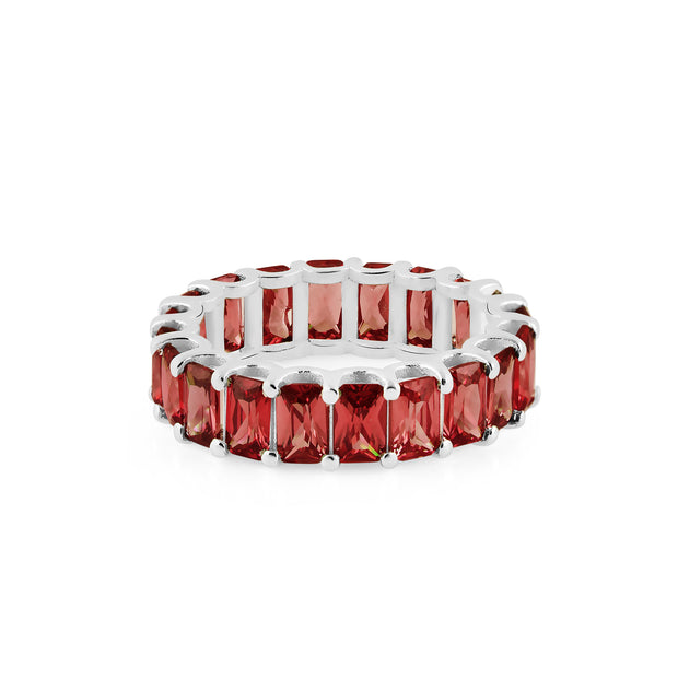 Garnet Gemstone Solid 925 Sterling Silver Ring