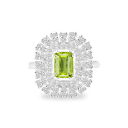 Peridot Gemstone Solid 925 Sterling Silver Ring