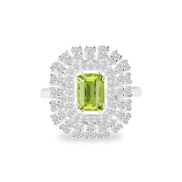 Peridot Gemstone Solid 925 Sterling Silver Ring