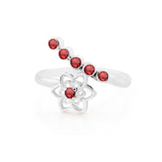 Garnet Gemstone Solid 925 Sterling Silver Ring