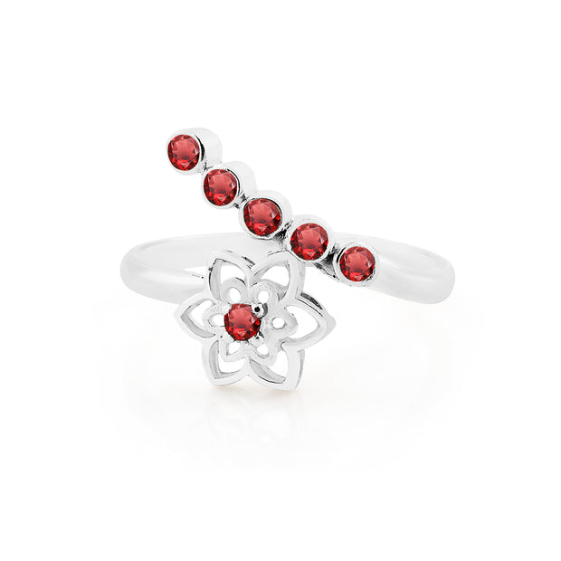Garnet Gemstone Solid 925 Sterling Silver Ring