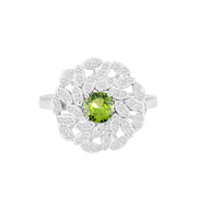 Peridot Gemstone Solid 925 Sterling Silver Ring