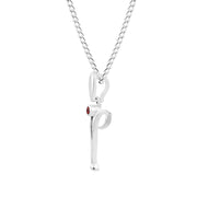Garnet Gemstone Solid 925 Sterling Silver Pendant