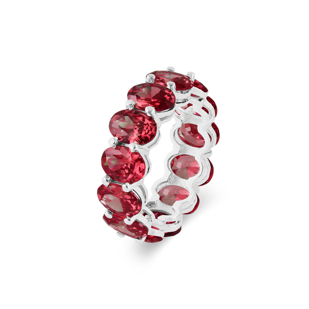 Garnet Gemstone Solid 925 Sterling Silver Ring