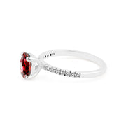 Garnet Gemstone Solid 925 Sterling Silver Ring