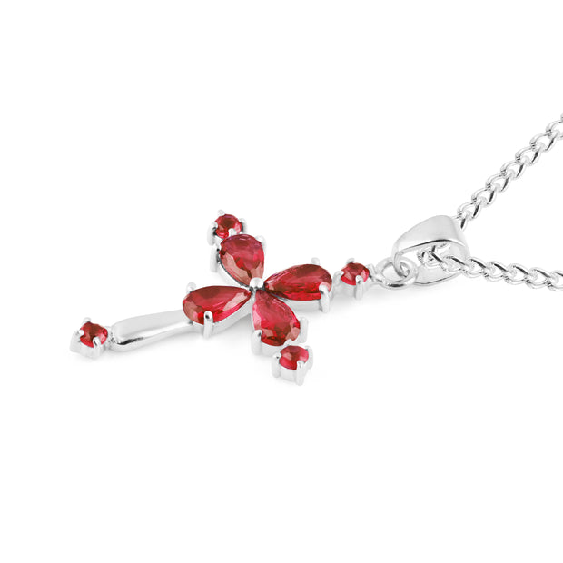 Garnet Gemstone Solid 925 Sterling Silver Pendant