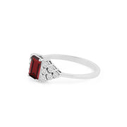 Garnet Gemstone Solid 925 Sterling Silver Ring