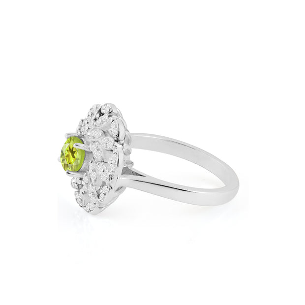 Peridot Gemstone Solid 925 Sterling Silver Ring