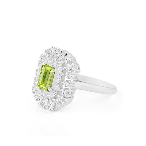 Peridot Gemstone Solid 925 Sterling Silver Ring