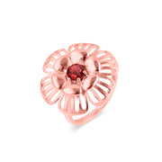 Garnet Gemstone Solid 14k Rose Gold Ring