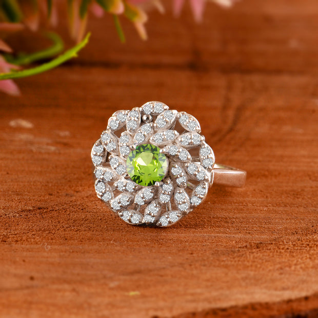 Peridot Gemstone Solid 925 Sterling Silver Ring