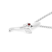 Garnet Gemstone Solid 925 Sterling Silver Pendant