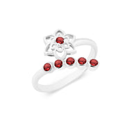 Garnet Gemstone Solid 925 Sterling Silver Ring