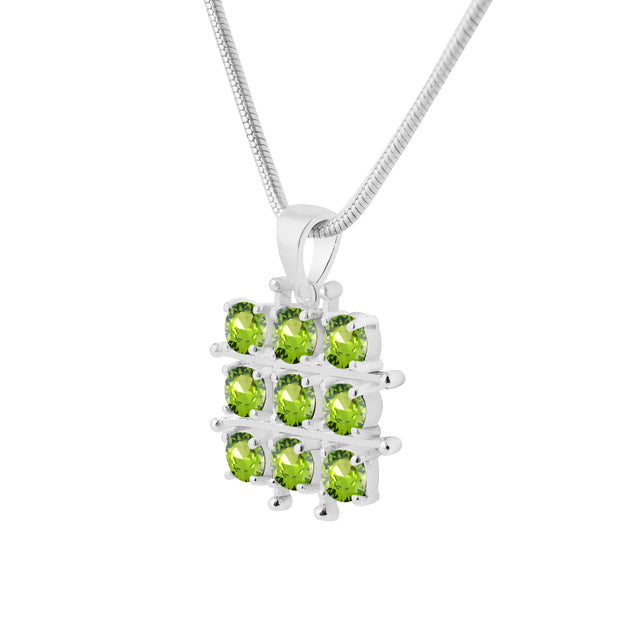 Peridot Gemstone Solid 925 Sterling Silver Pendant