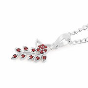 Garnet Gemstone Solid 925 Sterling Silver Pendant