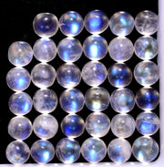 Natural Moonstone 3.5 MM Round Cabochon Loose Gemstone