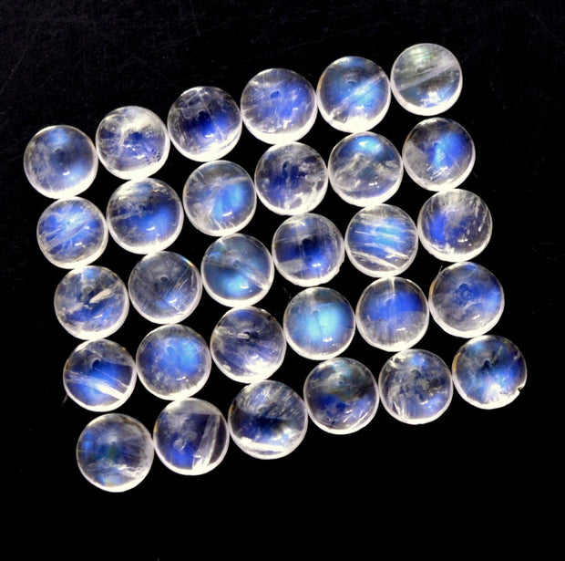 Natural Moonstone 3.5 MM Round Cabochon Loose Gemstone