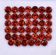 Natural Garnet 3 MM Round Cut Loose Gemstone