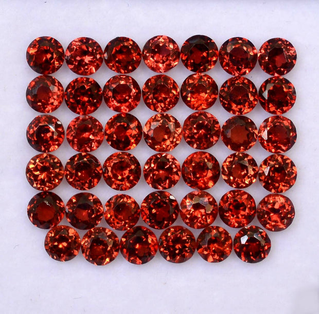 Natural Garnet 3 MM Round Cut Loose Gemstone