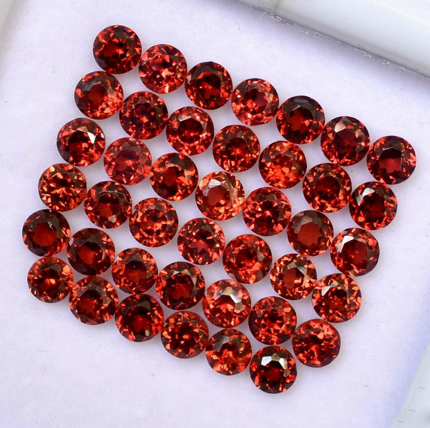 Natural Garnet 3 MM Round Cut Loose Gemstone