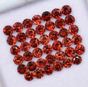 Natural Garnet 3 MM Round Cut Loose Gemstone